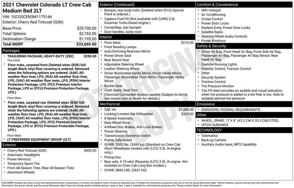 used 2021 Chevrolet Colorado car, priced at $26,555