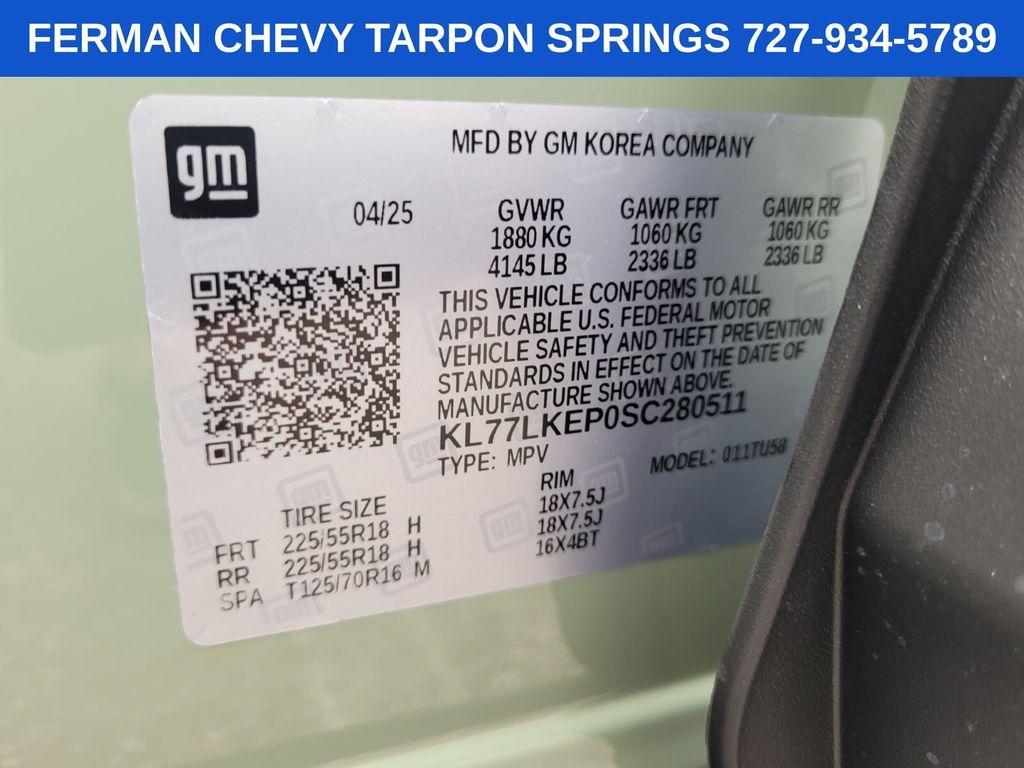 new 2025 Chevrolet Trax car, priced at $24,690