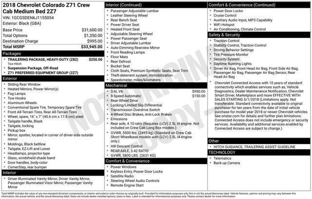 used 2018 Chevrolet Colorado car, priced at $21,000