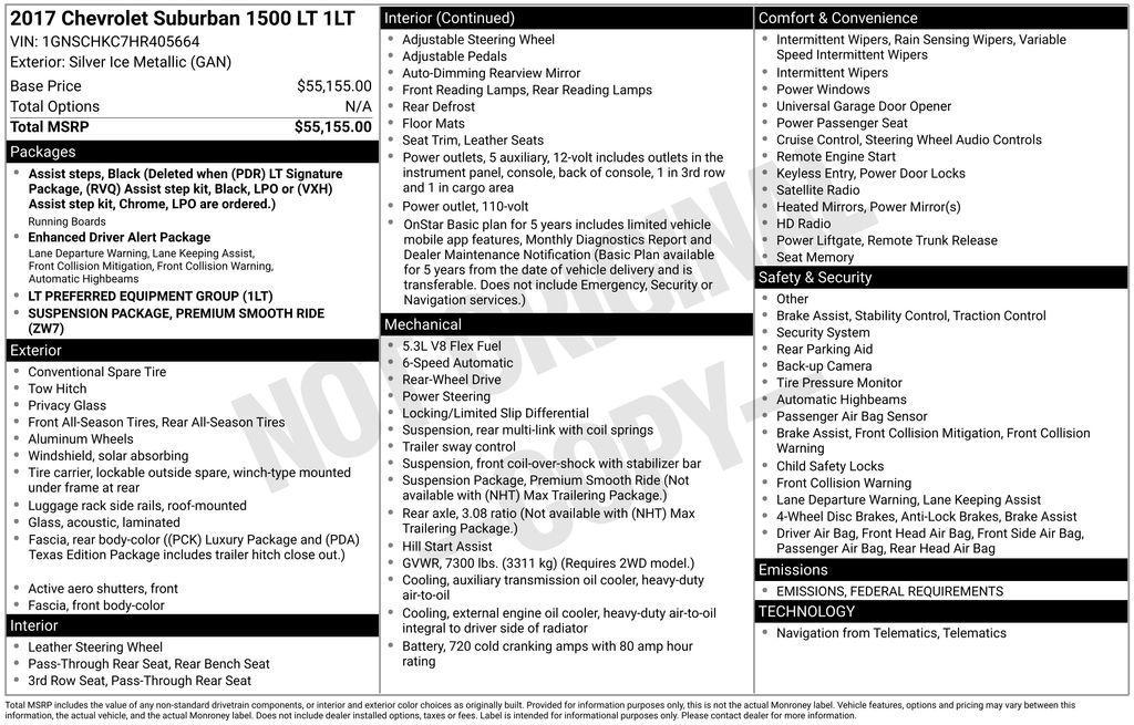 used 2017 Chevrolet Suburban car, priced at $17,251