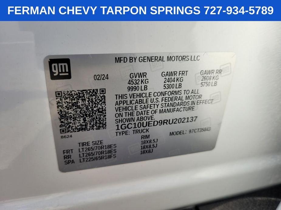 new 2024 Chevrolet Silverado EV car, priced at $73,345