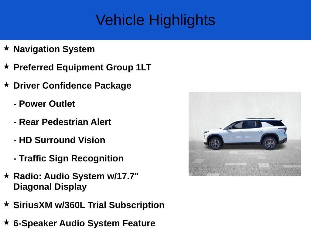new 2025 Chevrolet Traverse car, priced at $40,395
