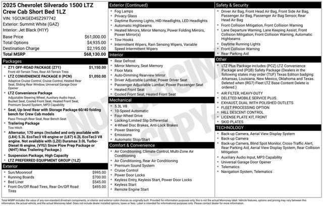 used 2025 Chevrolet Silverado 1500 car, priced at $54,000