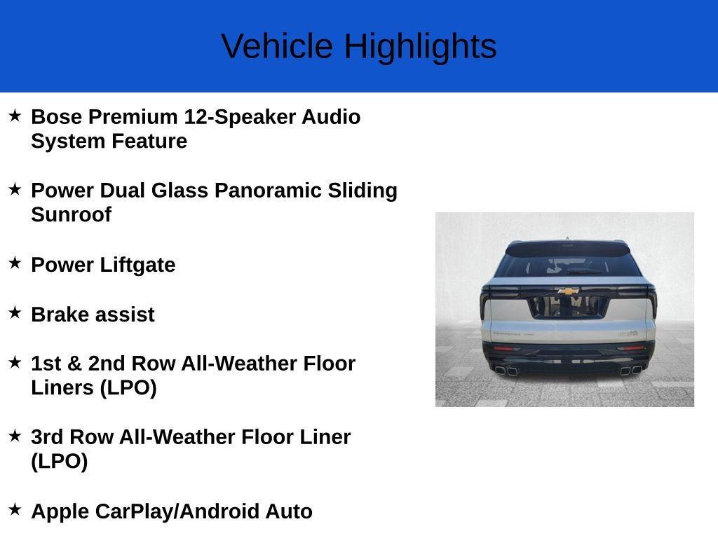 new 2025 Chevrolet Traverse car, priced at $62,734
