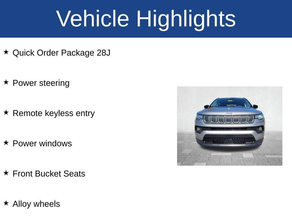 used 2022 Jeep Compass car, priced at $18,000