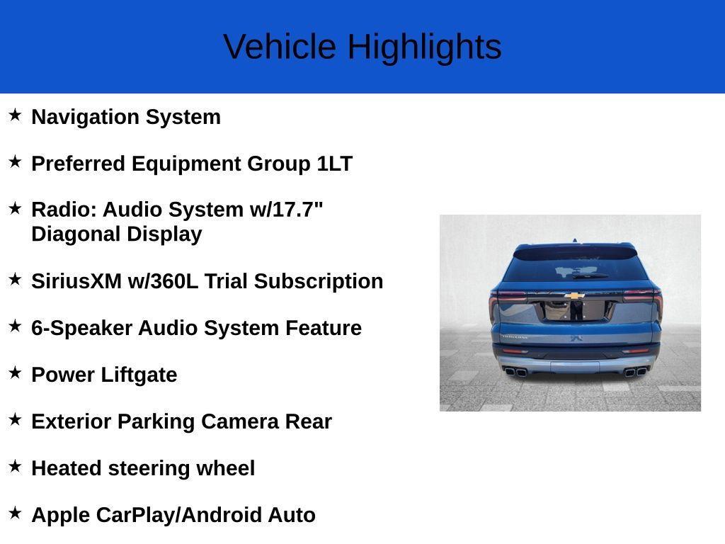 new 2025 Chevrolet Traverse car, priced at $40,595