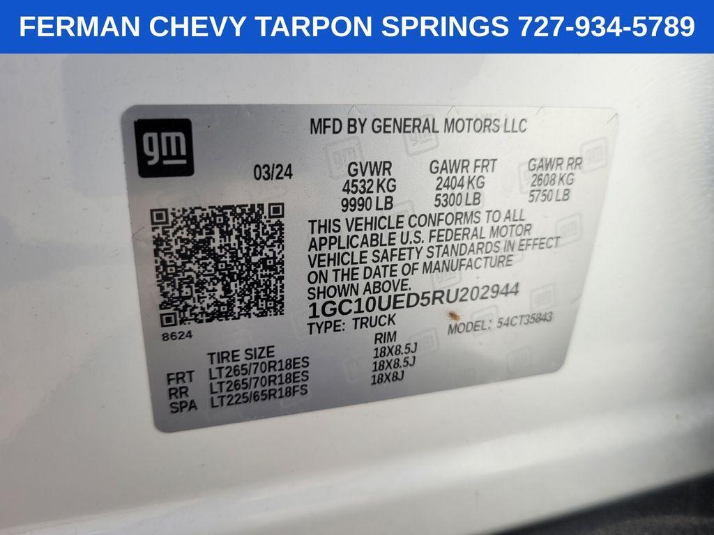 new 2024 Chevrolet Silverado EV car, priced at $66,551