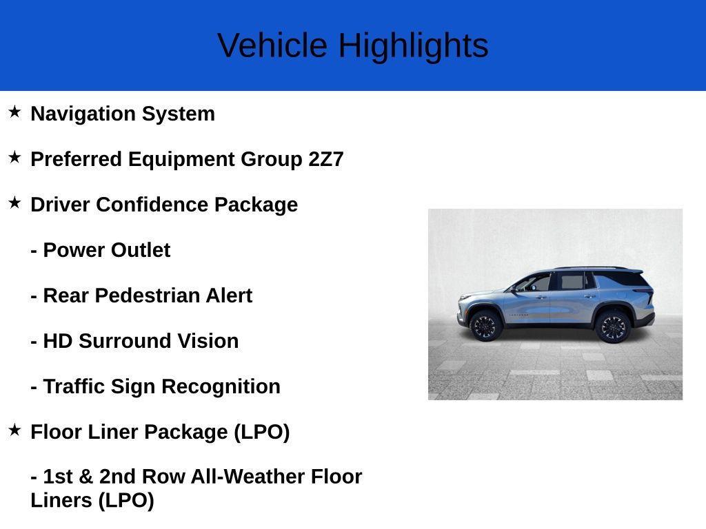 new 2025 Chevrolet Traverse car, priced at $48,219