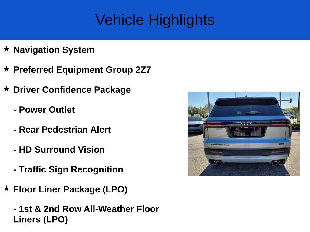 new 2025 Chevrolet Traverse car, priced at $50,519