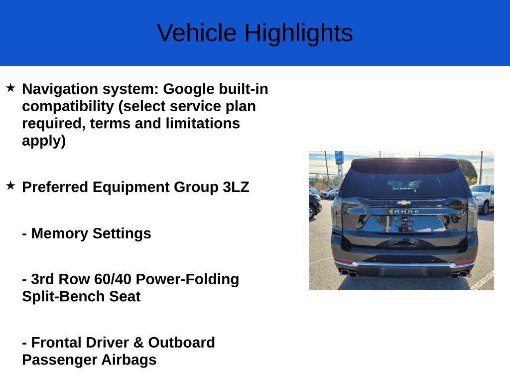 new 2025 Chevrolet Tahoe car, priced at $86,720
