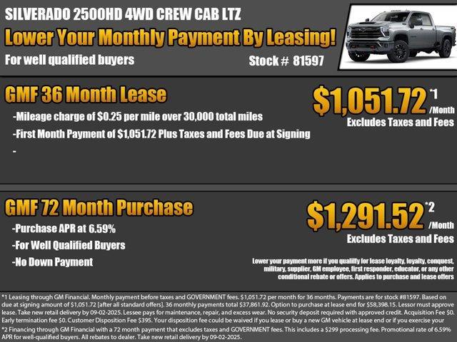 new 2025 Chevrolet Silverado 2500 car, priced at $76,635