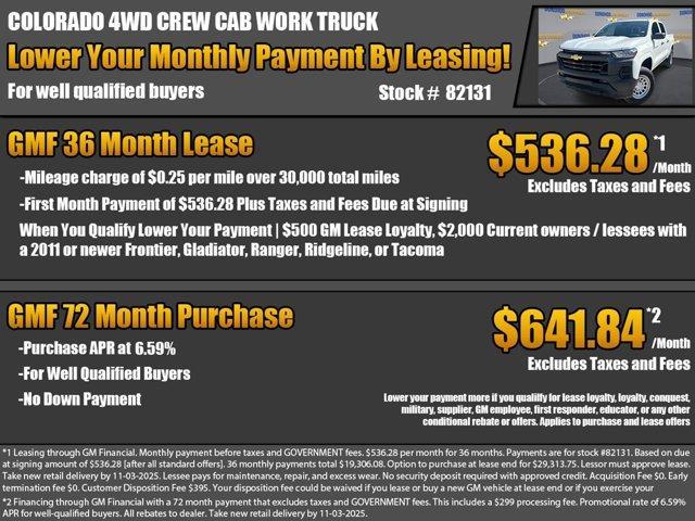new 2026 Chevrolet Colorado car, priced at $38,085