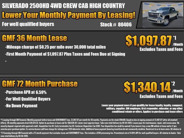 new 2025 Chevrolet Silverado 2500 car, priced at $79,520