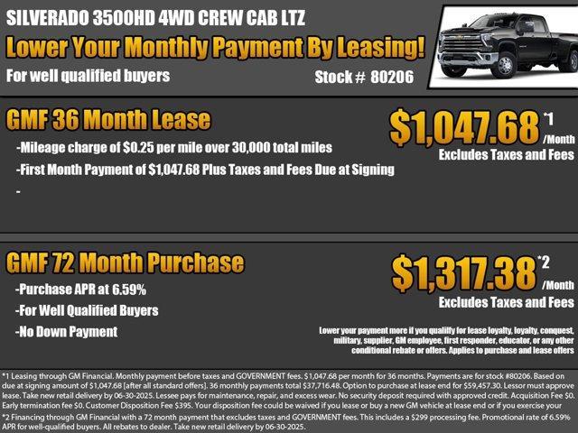 new 2025 Chevrolet Silverado 3500 car, priced at $78,170