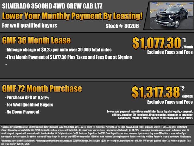 new 2025 Chevrolet Silverado 3500 car, priced at $78,170