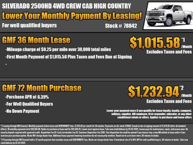 new 2025 Chevrolet Silverado 2500 car, priced at $73,575