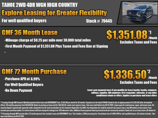 new 2025 Chevrolet Tahoe car, priced at $78,414