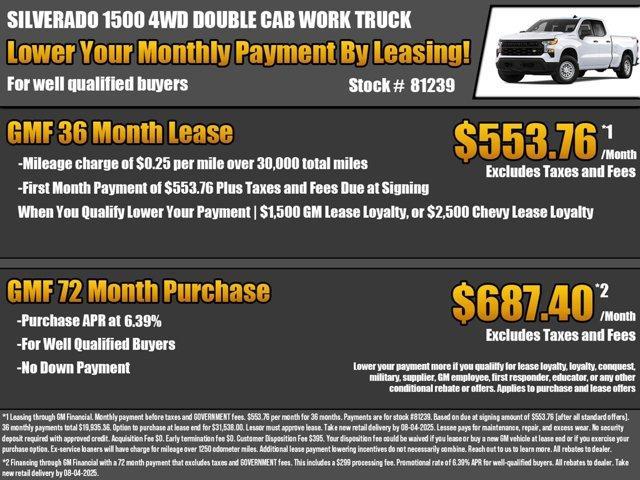 new 2025 Chevrolet Silverado 1500 car, priced at $41,020