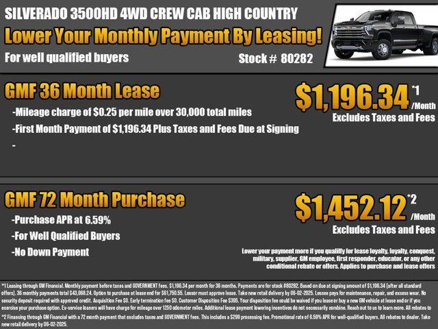 new 2025 Chevrolet Silverado 3500 car, priced at $86,165