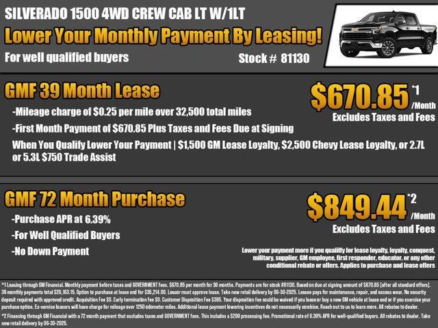 new 2025 Chevrolet Silverado 1500 car, priced at $50,690