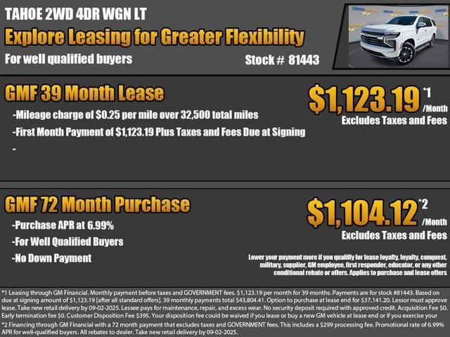 new 2025 Chevrolet Tahoe car, priced at $64,780