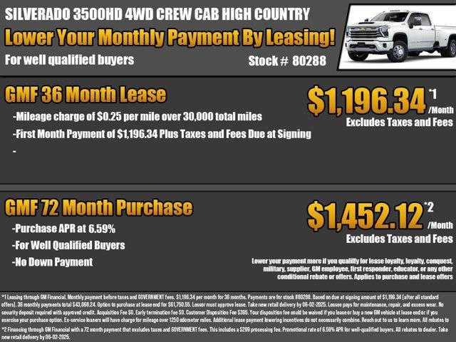 new 2025 Chevrolet Silverado 3500 car, priced at $86,165