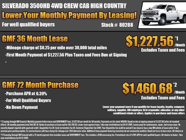 new 2025 Chevrolet Silverado 3500 car, priced at $87,165