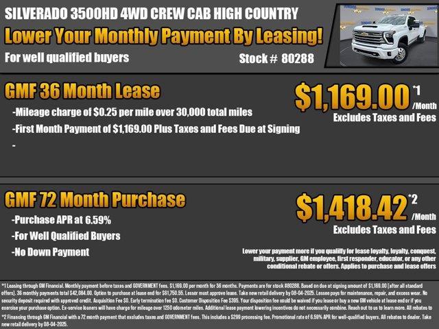new 2025 Chevrolet Silverado 3500 car, priced at $84,165