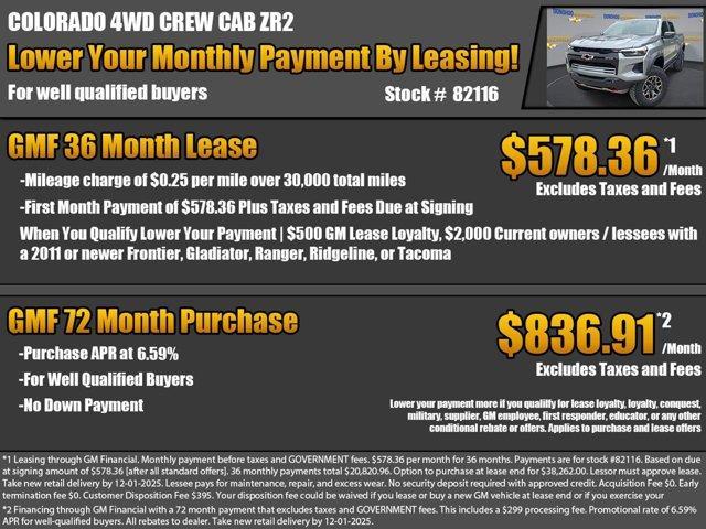 new 2026 Chevrolet Colorado car, priced at $49,660