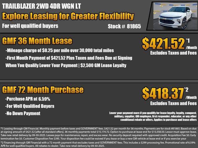 new 2026 Chevrolet TrailBlazer car, priced at $24,825