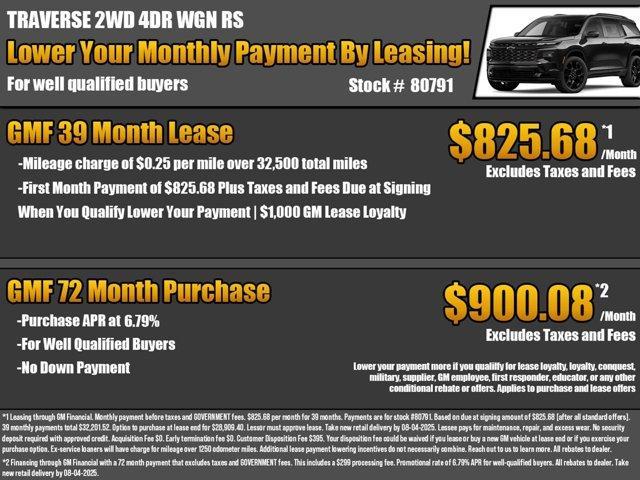 new 2025 Chevrolet Traverse car, priced at $53,107