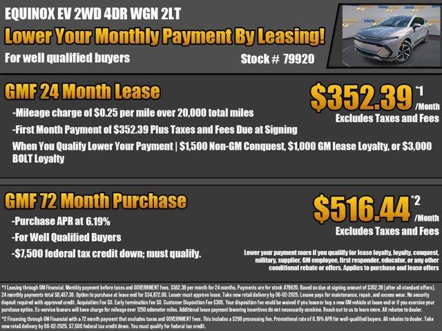 new 2025 Chevrolet Equinox EV car, priced at $38,494