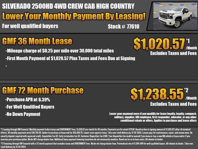 new 2025 Chevrolet Silverado 2500 car, priced at $73,910