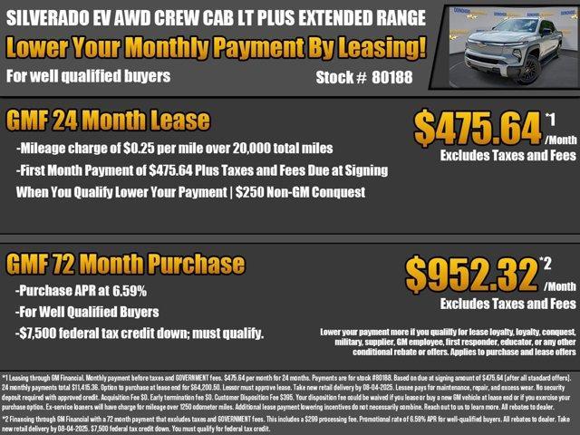 new 2025 Chevrolet Silverado EV car, priced at $64,008