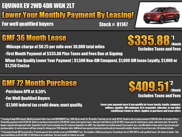 new 2025 Chevrolet Equinox EV car, priced at $31,799