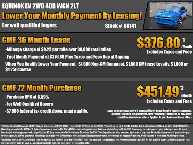 new 2025 Chevrolet Equinox EV car, priced at $34,290