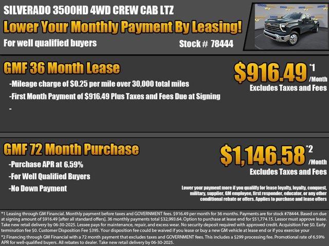 new 2025 Chevrolet Silverado 3500 car, priced at $68,035