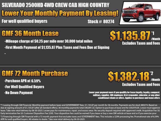 new 2025 Chevrolet Silverado 2500 car, priced at $82,015