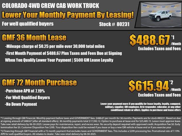 new 2025 Chevrolet Colorado car, priced at $35,935
