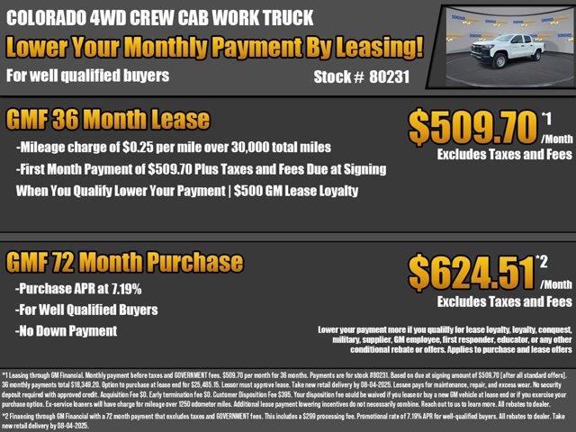 new 2025 Chevrolet Colorado car, priced at $36,435
