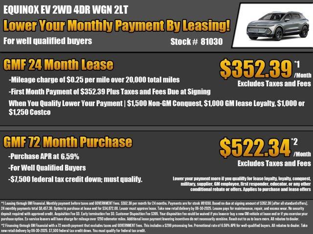 new 2025 Chevrolet Equinox EV car, priced at $38,494