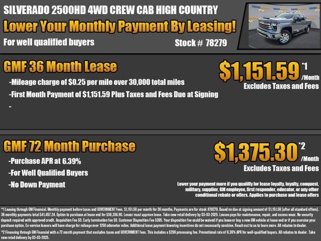 new 2025 Chevrolet Silverado 2500 car, priced at $82,070