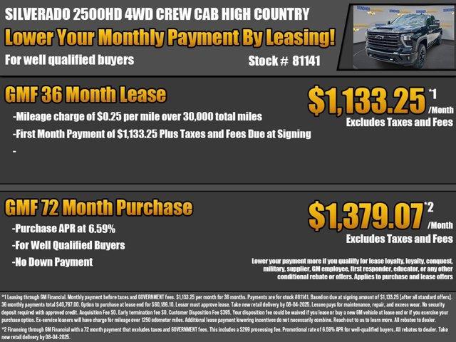new 2025 Chevrolet Silverado 2500 car, priced at $81,830