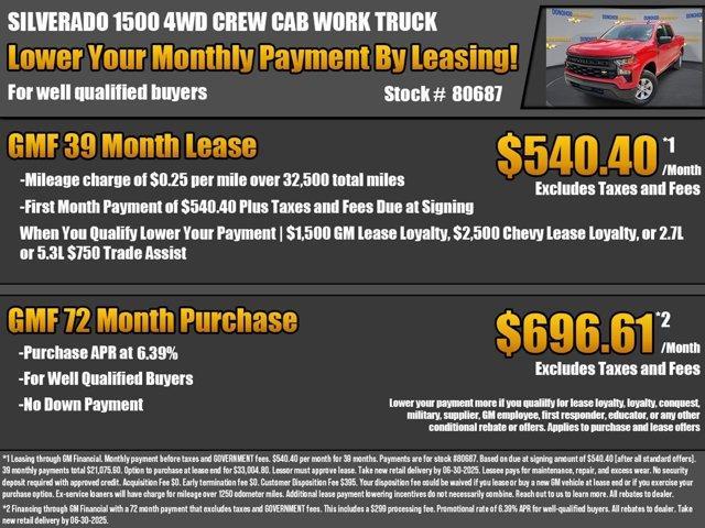 new 2025 Chevrolet Silverado 1500 car, priced at $41,570