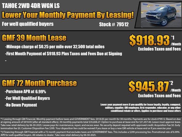 used 2025 Chevrolet Tahoe car, priced at $55,495