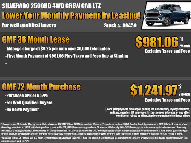 new 2025 Chevrolet Silverado 2500 car, priced at $73,695