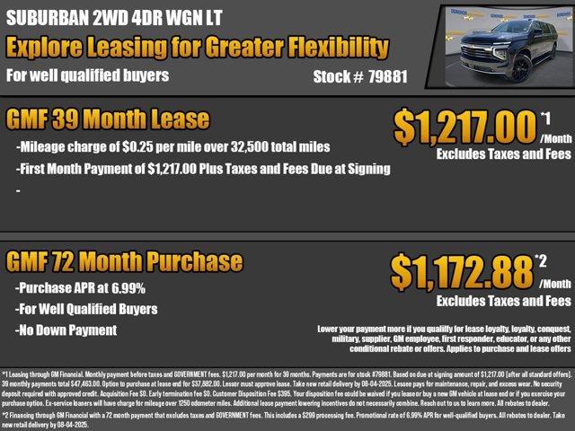 new 2025 Chevrolet Suburban car, priced at $68,814