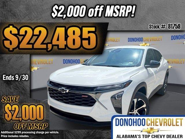 new 2025 Chevrolet Trax car, priced at $22,485