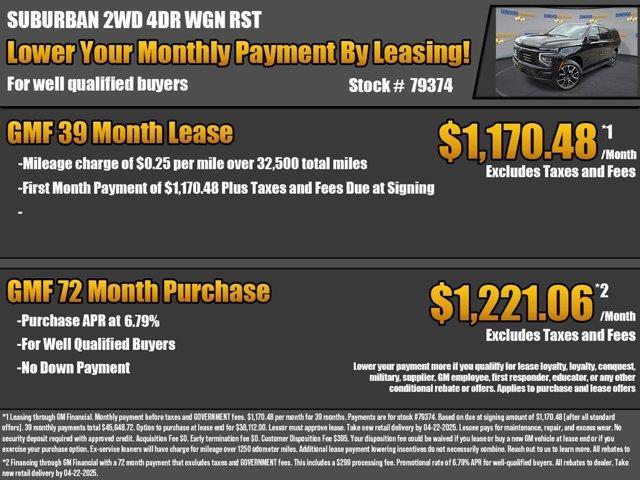 new 2025 Chevrolet Suburban car, priced at $72,046