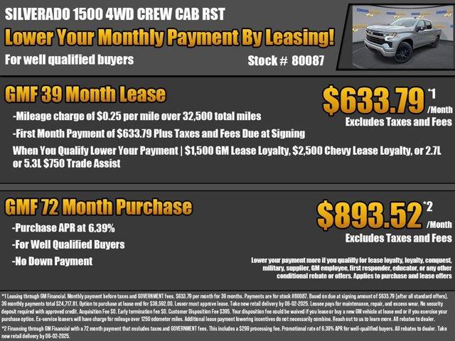 new 2025 Chevrolet Silverado 1500 car, priced at $53,320